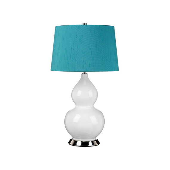 Настолна лампа Isla 1xE27 Table Light Polished Nickel White Teal Elstead Lighting ISLA-PN-TL-TEAL | Osvetlenieto.bg