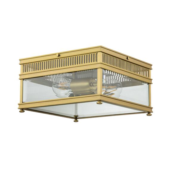 Плафон Holborn 2xE27 Brushed Brass Elstead Lighting HOLBORN-F-BB | Osvetlenieto.bg