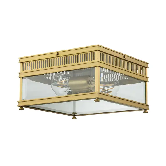 Плафон Holborn 2xE27 Brushed Brass Elstead Lighting HOLBORN-F-BB | Osvetlenieto.bg