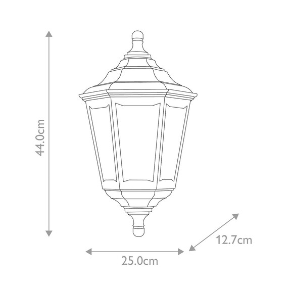 Плафон Kinsale 1xE27 Lantern Black Elstead Lighting KINSALE-FLUSH | Osvetlenieto.bg