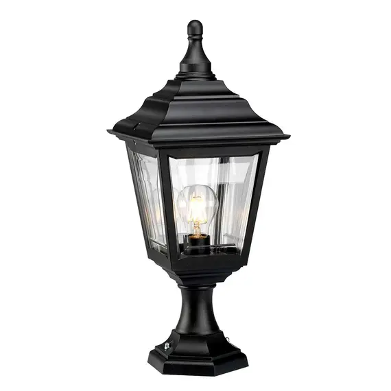 Стояща лампа Kerry 1xE27 Pedestal Porch Black Elstead Lighting KERRY-PED-POR | Osvetlenieto.bg