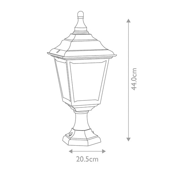 Стояща лампа Kerry 1xE27 Pedestal Porch Black Elstead Lighting KERRY-PED-POR | Osvetlenieto.bg