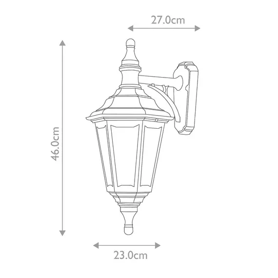 Външен аплик Kinsale 1xE27 Black Elstead Lighting KINSALE-WALL | Osvetlenieto.bg