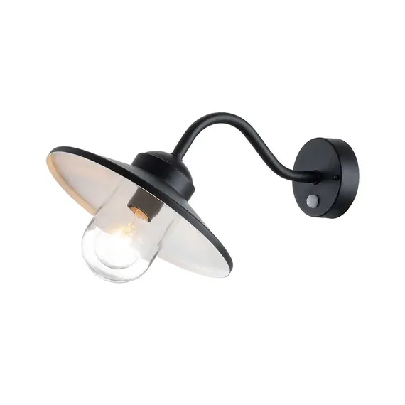 Външен аплик Klampenborg 1xE27 PIR Black Elstead Lighting KLAMPENBORG-PIR-BK | Osvetlenieto.bg