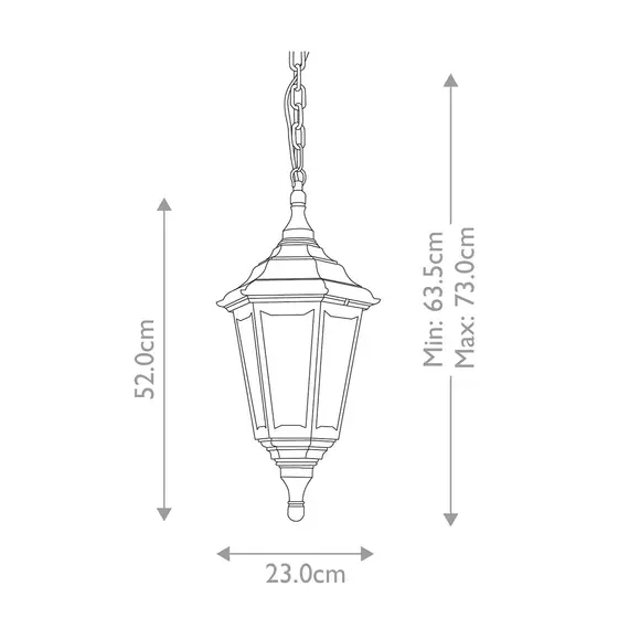Външна висяща лампа Kinsale 1xE27 Black Elstead Lighting KINSALE-CHAIN | Osvetlenieto.bg