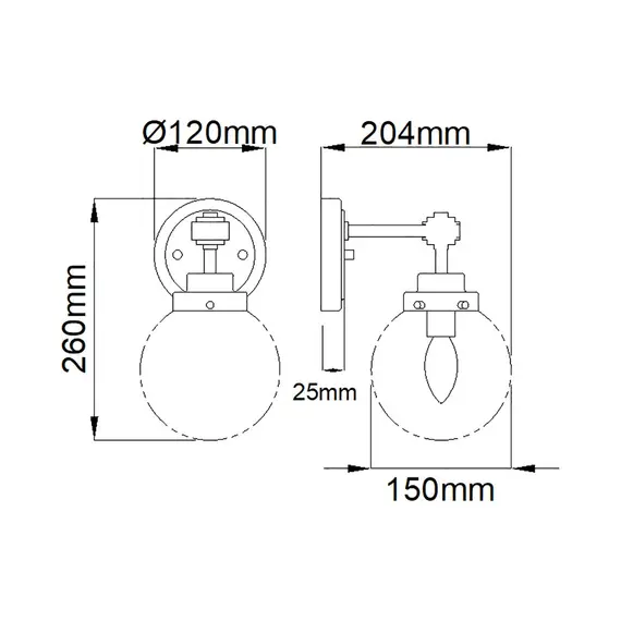 Аплик Kula 1xE14 Polished Nickel Elstead Lighting KULA1 | Osvetlenieto.bg