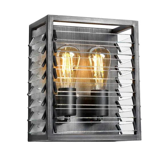 Аплик Louvre 2xE27 Painted Gunmetal Elstead Lighting LOUVRE2 | Osvetlenieto.bg