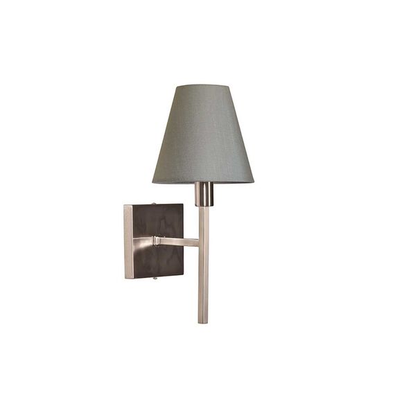 Аплик Lucerne 1xE14 Brushed Nickel Grey Shade Elstead Lighting LUCERNE-1LT | Osvetlenieto.bg