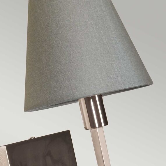 Аплик Lucerne 1xE14 Brushed Nickel Grey Shade Elstead Lighting LUCERNE-1LT | Osvetlenieto.bg