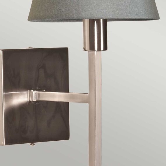 Аплик Lucerne 1xE14 Brushed Nickel Grey Shade Elstead Lighting LUCERNE-1LT | Osvetlenieto.bg