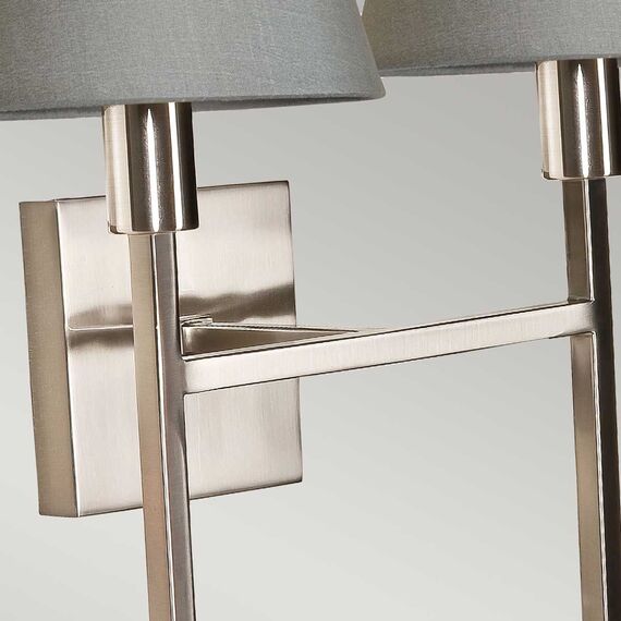 Аплик Lucerne 2xE14 Brushed Nickel Grey Shades Elstead Lighting LUCERNE-2xE14 | Osvetlenieto.bg