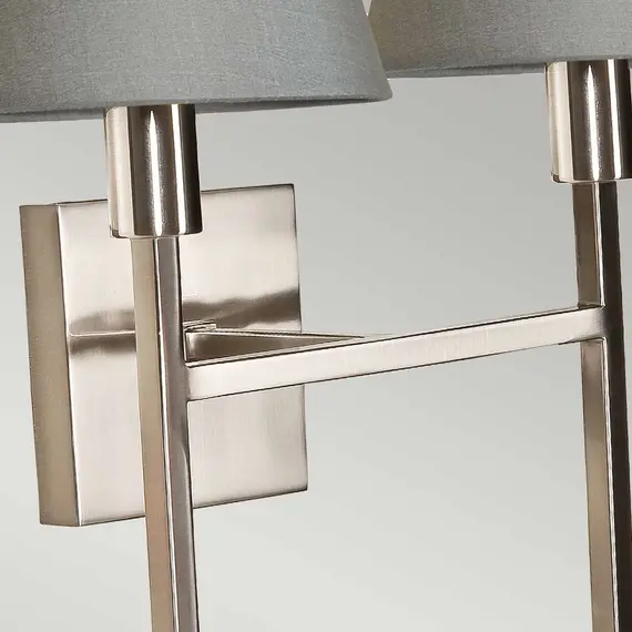 Аплик Lucerne 2xE14 Brushed Nickel Grey Shades Elstead Lighting LUCERNE-2xE14 | Osvetlenieto.bg