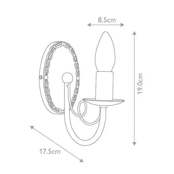 Аплик Minster 1xE14 Black Elstead Lighting MN1-BLACK | Osvetlenieto.bg