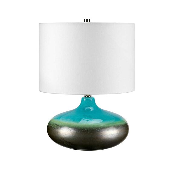 Настолна лампа Laguna 1xE27 Small Turquoise and Graphite Glaze Elstead Lighting LAGUNA-TL-SM | Osvetlenieto.bg