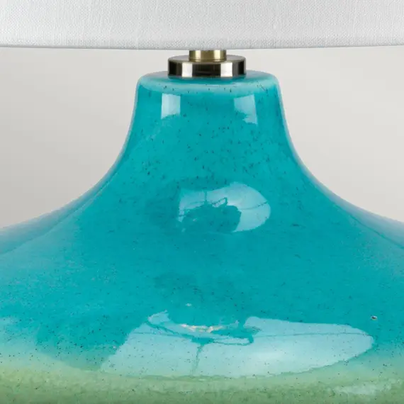 Настолна лампа Laguna 1xE27 Small Turquoise and Graphite Glaze Elstead Lighting LAGUNA-TL-SM | Osvetlenieto.bg