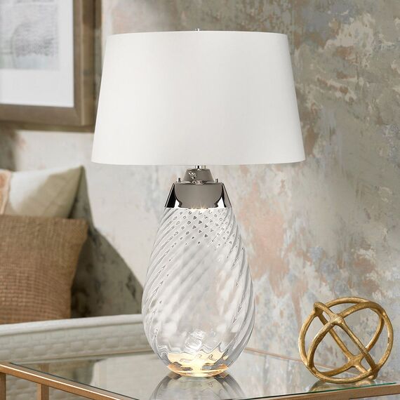 Настолна лампа Lena 2 Light Large Smoke-tinted Glass  Off-White Shade Elstead Lighting LENA-TL-L-SMOKE-OWSS | Osvetlenieto.bg Настолна лампа Lena 2 Light Large Smoke-tinted Glass  Off-White Shade Elstead Lighting LENA-TL-L-SMOKE-OWSS | Osvetlenieto.bg
