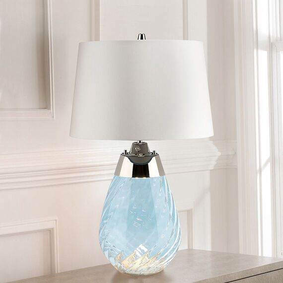 Настолна лампа Lena 2 Light Small Blue-tinted Glass  Off-White Shade Elstead Lighting LENA-TL-S-BLUE-OWSS | Osvetlenieto.bg Настолна лампа Lena 2 Light Small Blue-tinted Glass  Off-White Shade Elstead Lighting LENA-TL-S-BLUE-OWSS | Osvetlenieto.bg