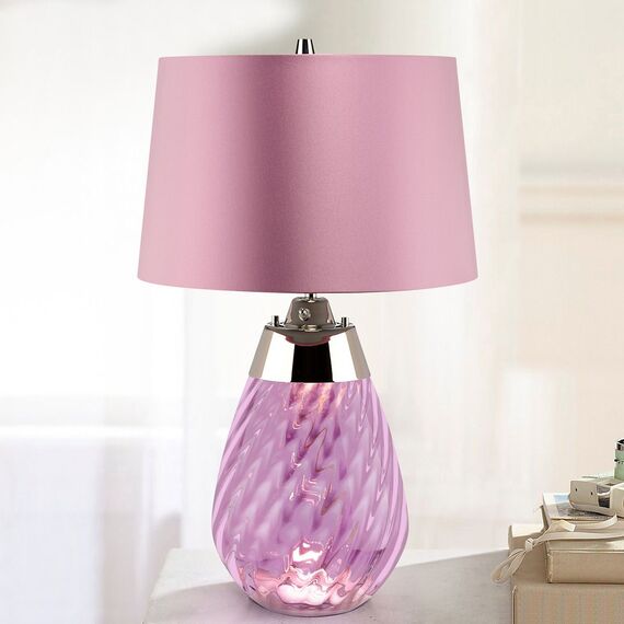 Настолна лампа Lena 2 Light Small Plum-tinted Glass  Heather Shade Elstead Lighting LENA-TL-S-PLUM | Osvetlenieto.bg Настолна лампа Lena 2 Light Small Plum-tinted Glass  Heather Shade Elstead Lighting LENA-TL-S-PLUM | Osvetlenieto.bg