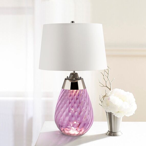 Настолна лампа Lena 2 Light Small Plum-tinted Glass  Off-White Shade Elstead Lighting LENA-TL-S-PLUM-OWSS | Osvetlenieto.bg Настолна лампа Lena 2 Light Small Plum-tinted Glass  Off-White Shade Elstead Lighting LENA-TL-S-PLUM-OWSS | Osvetlenieto.bg