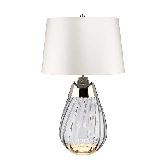 Настолна лампа Lena 2 Light Small Smoke-tinted Glass  Off-White Shade Elstead Lighting LENA-TL-S-SMOKE-OWSS | Osvetlenieto.bg