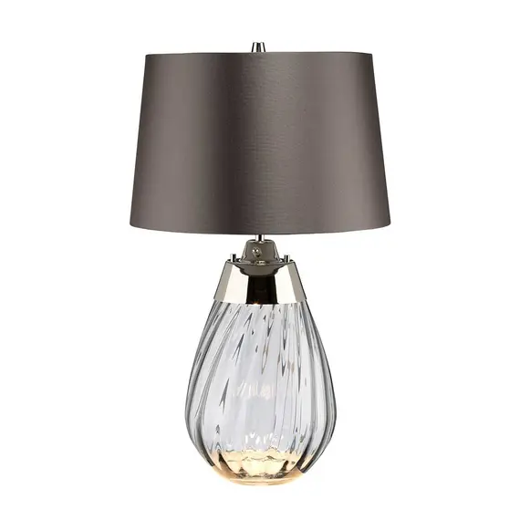 Настолна лампа Lena 2 Light Small Smoke-tinted Glass  Slate Shade Elstead Lighting LENA-TL-S-SMOKE | Osvetlenieto.bg