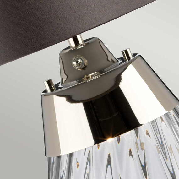 Настолна лампа Lena 2 Light Small Smoke-tinted Glass  Slate Shade Elstead Lighting LENA-TL-S-SMOKE | Osvetlenieto.bg