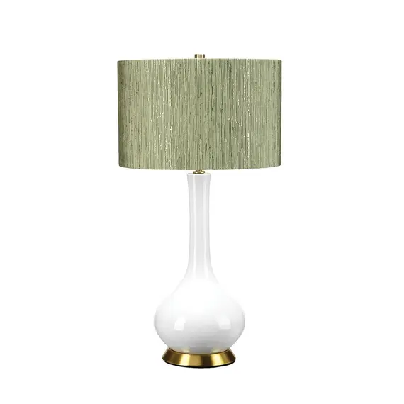 Настолна лампа Milo 1xE27 Aged Brass White Green Elstead Lighting MILO-AB-TL-RTH | Osvetlenieto.bg