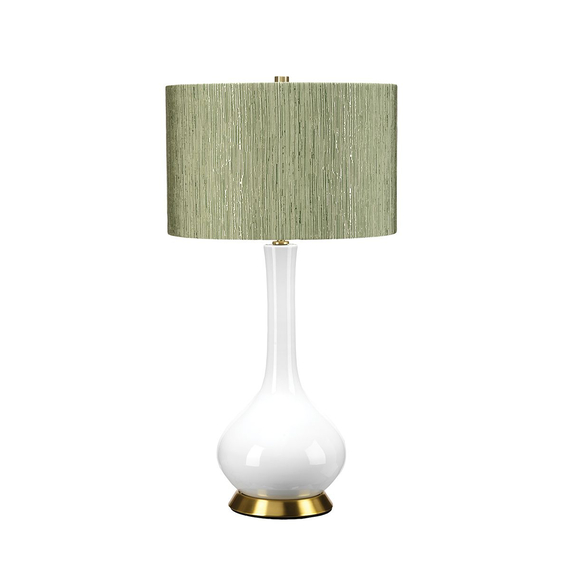 Настолна лампа Milo 1xE27 Aged Brass White Green Elstead Lighting MILO-AB-TL-RTH | Osvetlenieto.bg