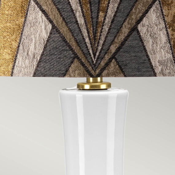Настолна лампа Milo 1xE27 Aged Brass White Grey Brass Elstead Lighting MILO-AB-TL-VOGPB | Osvetlenieto.bg