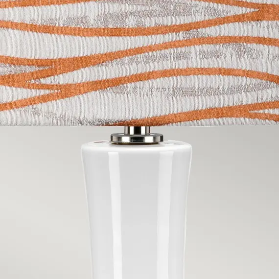 Настолна лампа Milo 1xE27 Polished Nickel White Orange Elstead Lighting MILO-PN-TL-LORA | Osvetlenieto.bg
