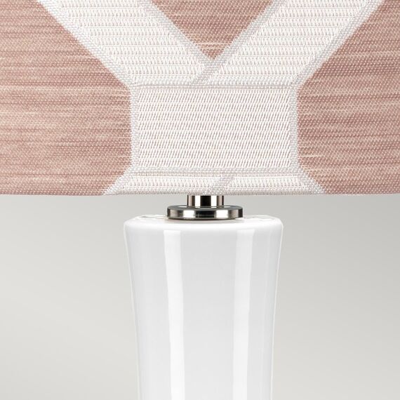 Настолна лампа Milo 1xE27 Polished Nickel White Pink Elstead Lighting MILO-PN-TL-OVTH | Osvetlenieto.bg Настолна лампа Milo 1xE27 Polished Nickel White Pink Elstead Lighting MILO-PN-TL-OVTH | Osvetlenieto.bg