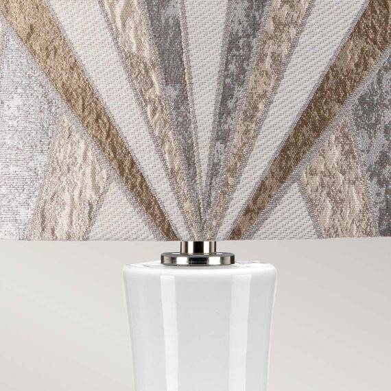 Настолна лампа Milo 1xE27 Polished Nickel White Silver Elstead Lighting MILO-PN-TL-VOGSC | Osvetlenieto.bg Настолна лампа Milo 1xE27 Polished Nickel White Silver Elstead Lighting MILO-PN-TL-VOGSC | Osvetlenieto.bg