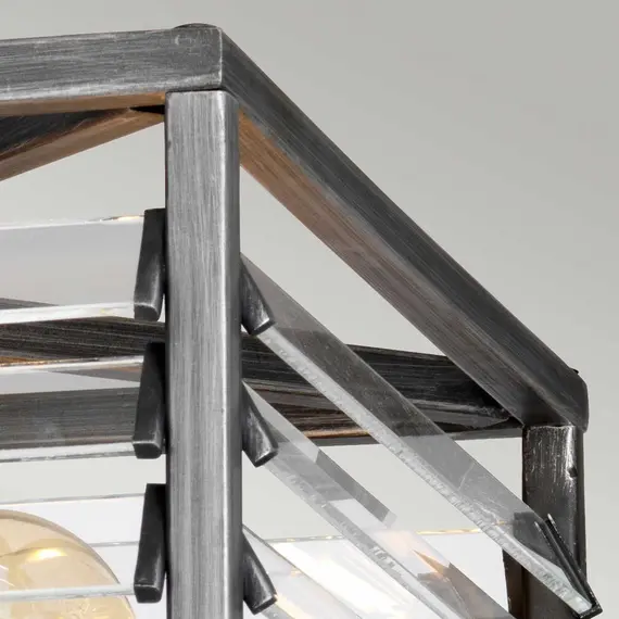 Плафон Louvre 4xE27 Painted Gunmetal Elstead Lighting LOUVRE-4F | Osvetlenieto.bg