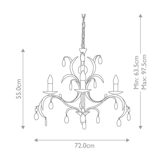 Полилей Lily 3xE14 Bronze Patina Elstead Lighting LL3-ANT-BRZ | Osvetlenieto.bg
