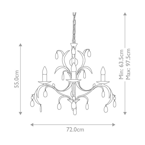 Полилей Lily 3xE14 Bronze Patina Elstead Lighting LL3-ANT-BRZ | Osvetlenieto.bg