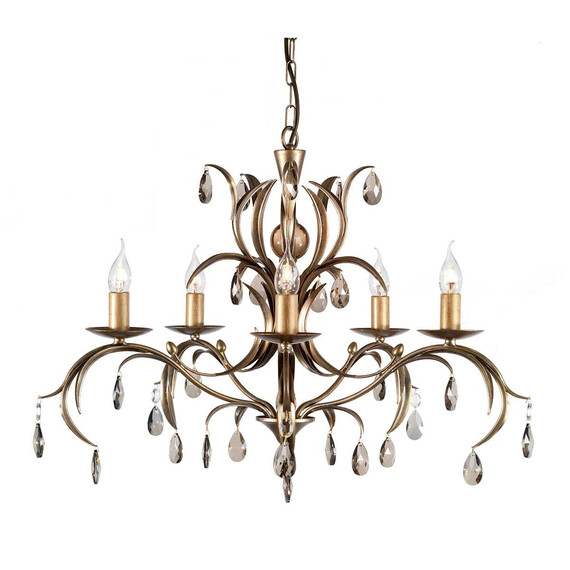 Полилей Lily 5xE14 Bronze Patina Elstead Lighting LL5-ANT-BRZ | Osvetlenieto.bg