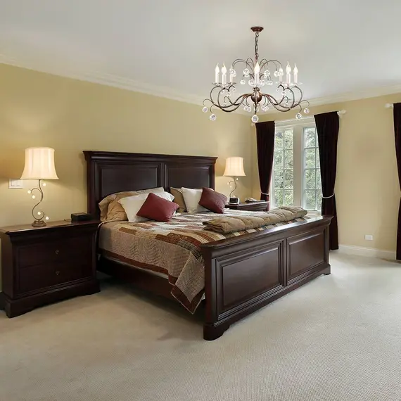 Полилей Lily 8xE14 Bronze Patina Elstead Lighting LL8-ANT-BRZ | Osvetlenieto.bg