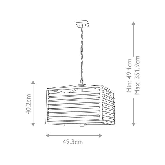 Полилей Louvre 6xE27 Painted Gunmetal Elstead Lighting LOUVRE-6P | Osvetlenieto.bg