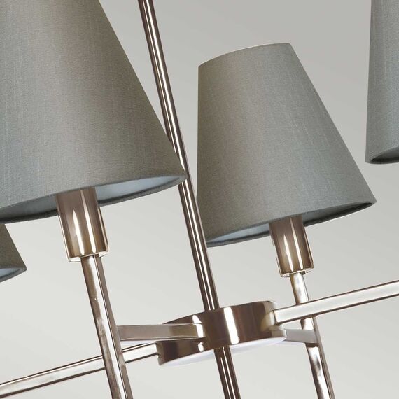 Полилей Lucerne 4xE14 Brushed Nickel Grey Shades Elstead Lighting LUCERNE-4xE14 | Osvetlenieto.bg