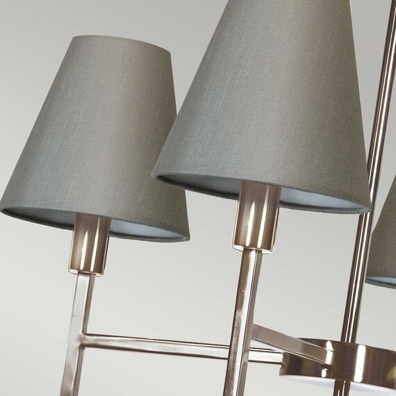 Полилей Lucerne 4xE14 Brushed Nickel Grey Shades Elstead Lighting LUCERNE-4xE14 | Osvetlenieto.bg