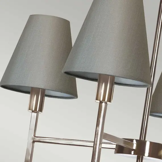Полилей Lucerne 4xE14 Brushed Nickel Grey Shades Elstead Lighting LUCERNE-4xE14 | Osvetlenieto.bg