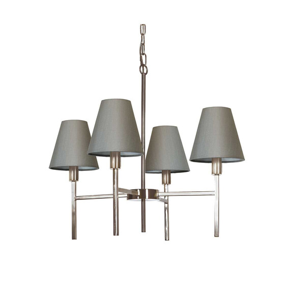Полилей Lucerne 4xE14 Brushed Nickel Grey Shades Elstead Lighting LUCERNE-4xE14 | Osvetlenieto.bg