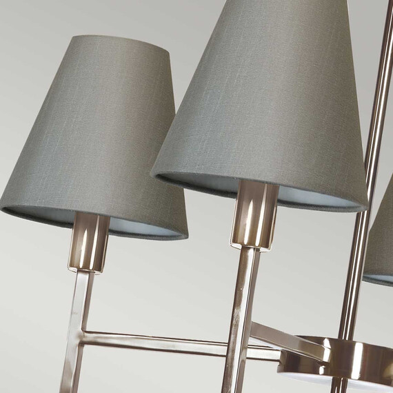 Полилей Lucerne 4xE14 Brushed Nickel Grey Shades Elstead Lighting LUCERNE-4xE14 | Osvetlenieto.bg