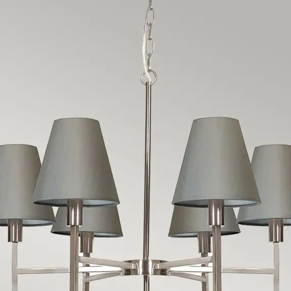Полилей Lucerne 6xE14 Brushed Nickel Grey Shades Elstead Lighting LUCERNE-6xE14 | Osvetlenieto.bg