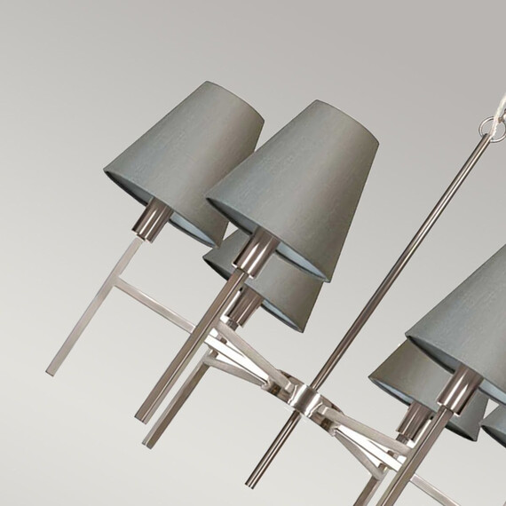 Полилей Lucerne 6xE14 Brushed Nickel Grey Shades Elstead Lighting LUCERNE-6xE14 | Osvetlenieto.bg