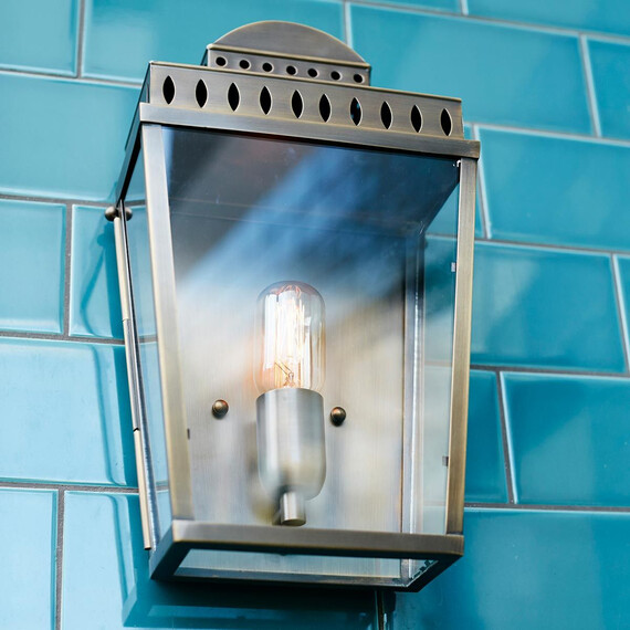 Външен аплик Mansion House 1xE27 Polished Nickel Elstead Lighting MANSION-HOUSE-PN | Osvetlenieto.bg