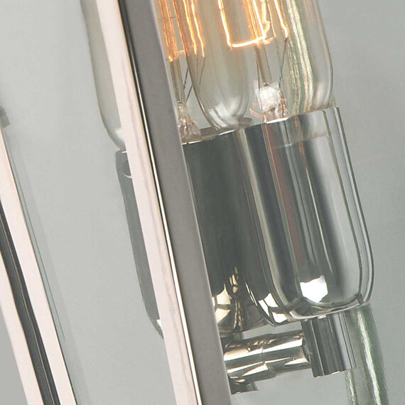 Външен аплик Mansion House 1xE27 Polished Nickel Elstead Lighting MANSION-HOUSE-PN | Osvetlenieto.bg