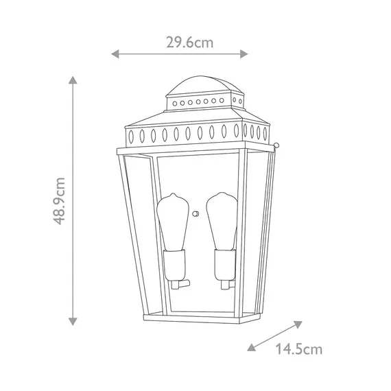 Външен аплик Mansion House 2xE27 Large Aged Brass Elstead Lighting MANSION-HOUSE-L-BR | Osvetlenieto.bg