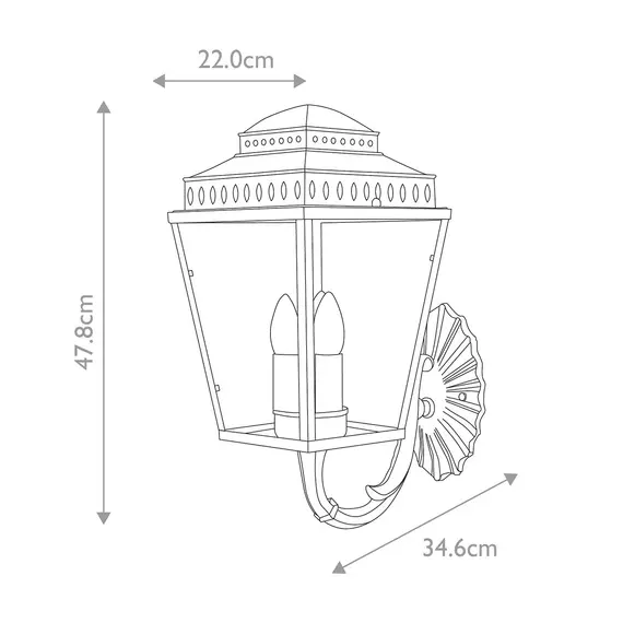 Външен аплик Mansion House 3xE14 Aged Brass Elstead Lighting MANSION-HOUSE-WB1-BR | Osvetlenieto.bg
