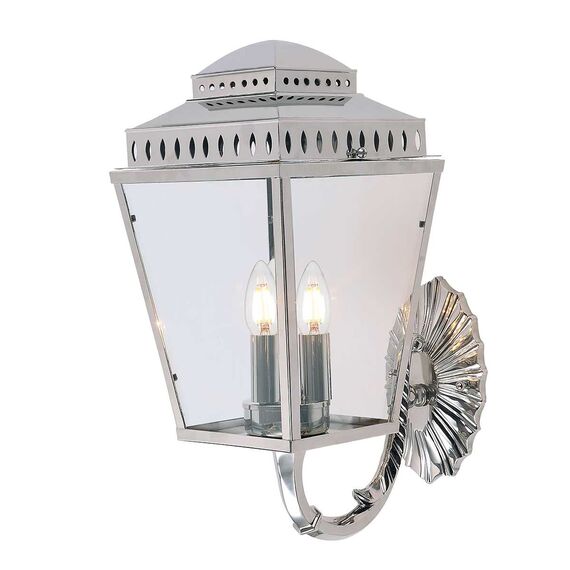 Външен аплик Mansion House 3xE14 Polished Nickel Elstead Lighting MANSION-HOUSE-WB1-PN | Osvetlenieto.bg